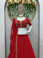 Buy Latest Red Color Lehenga Choli Online - Joshindia