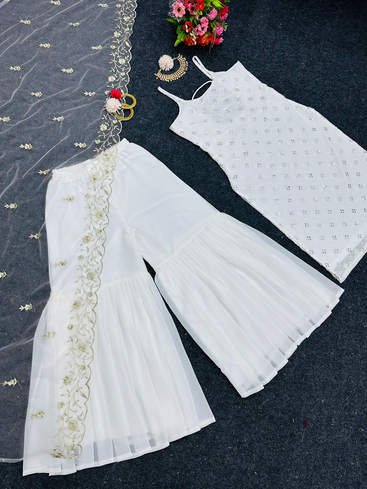 Buy Trendy White Sharara Online in India - Joshindia