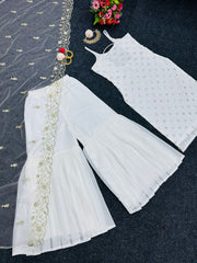 Buy Trendy White Sharara Online in India - Joshindia