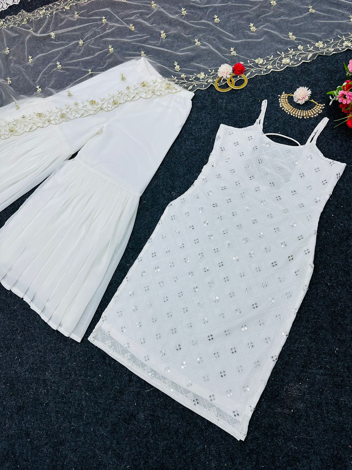 Buy Trendy White Sharara Online in India - Joshindia