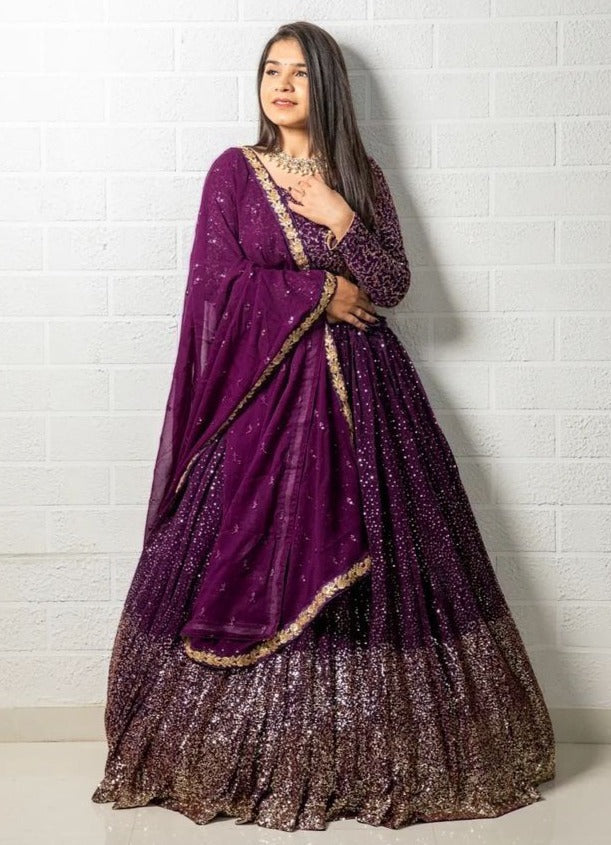 Buy Latest Purple Color Lehenga Choli Online at Best Price - Joshindia