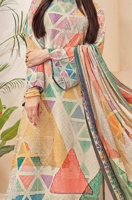 Buy Cream Dupatta Salwar Suit online in India - Joshindia