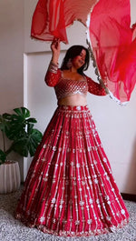 Buy Trendy Red Lehenga Choli Online in India - Joshindia
