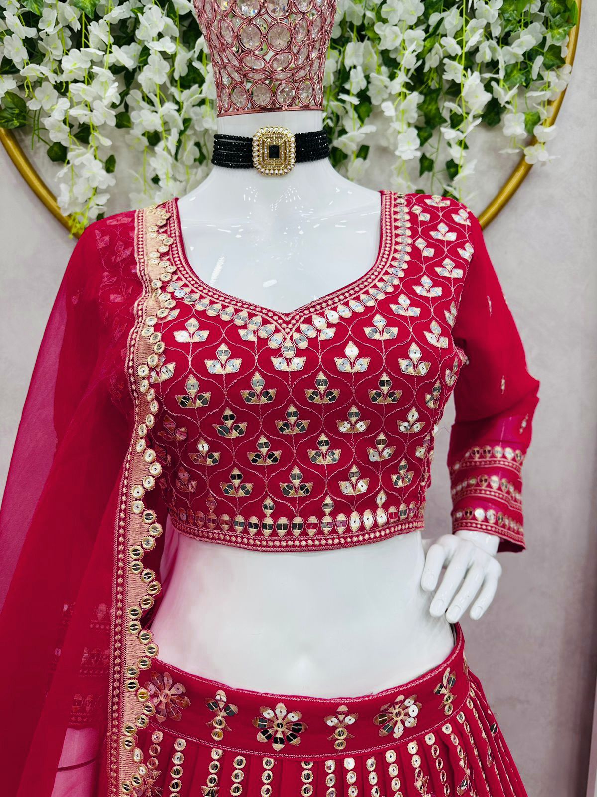 Buy Trendy Red Lehenga Choli Online in India - Joshindia