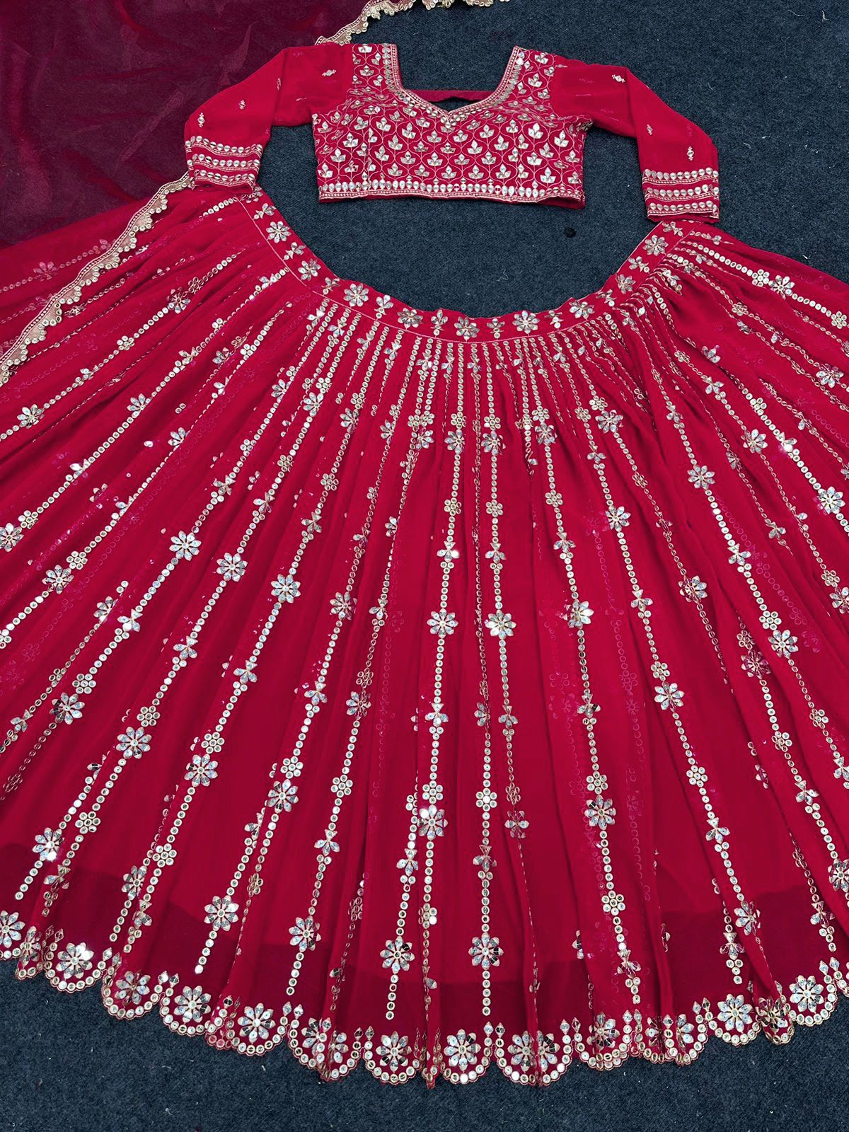 Buy Trendy Red Lehenga Choli Online in India - Joshindia