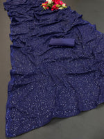 Buy Trendy Blue Saree Online in India - Joshindia