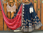 Buy Turquoise Lehenga Designs Sets Online at Best Prices - Joshindia