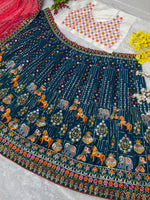 Buy Turquoise Lehenga Designs Sets Online at Best Prices - Joshindia