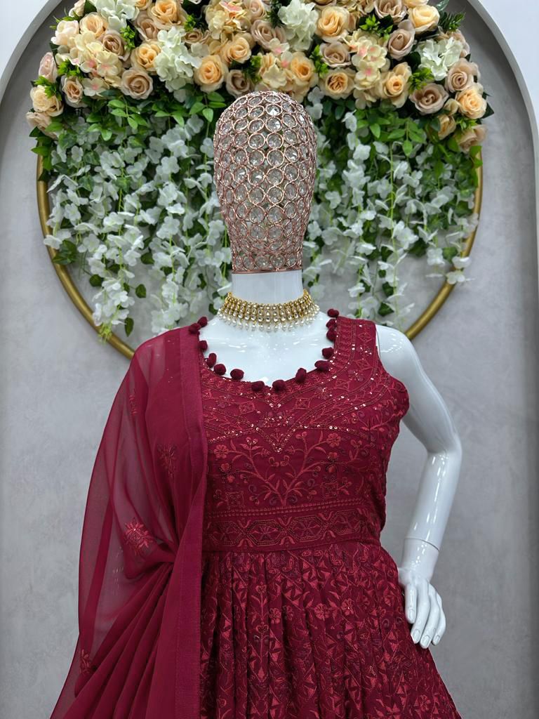 Buy Maroon Crop Top Lehenga Online at Best Price - Joshindia