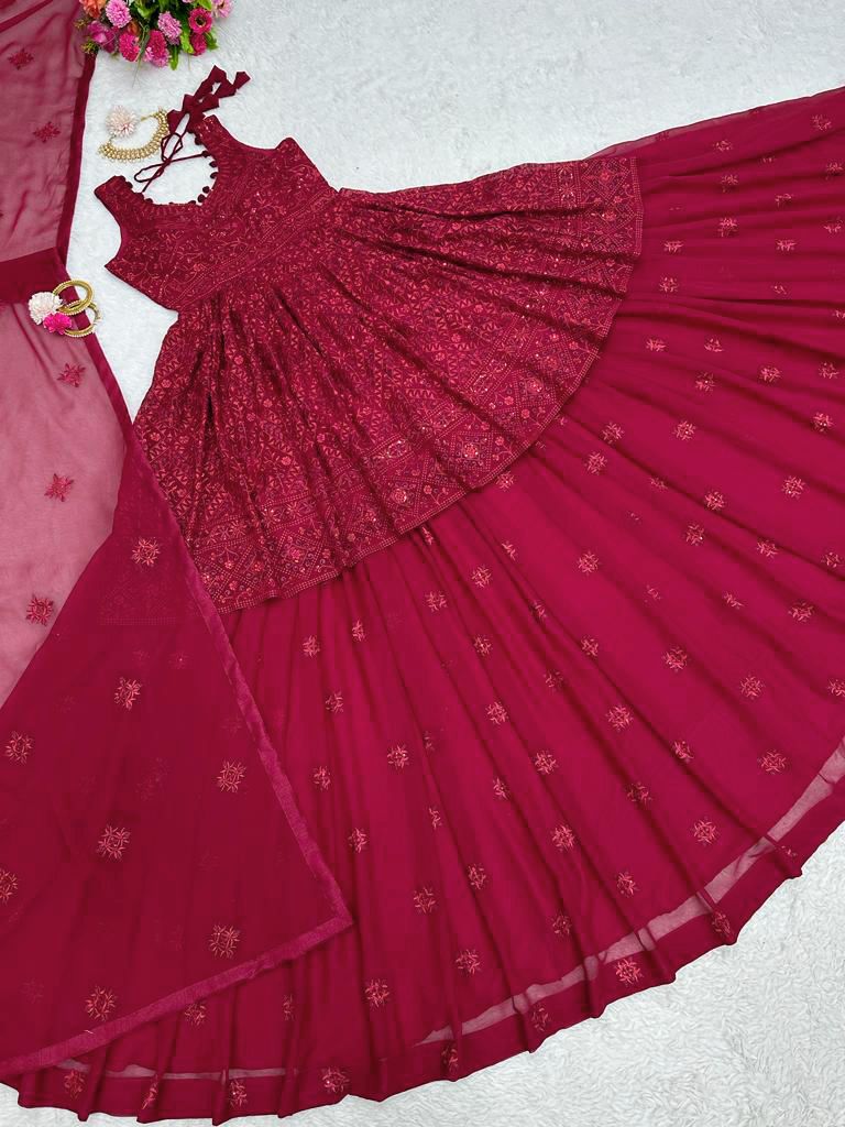 Buy Maroon Crop Top Lehenga Online at Best Price - Joshindia