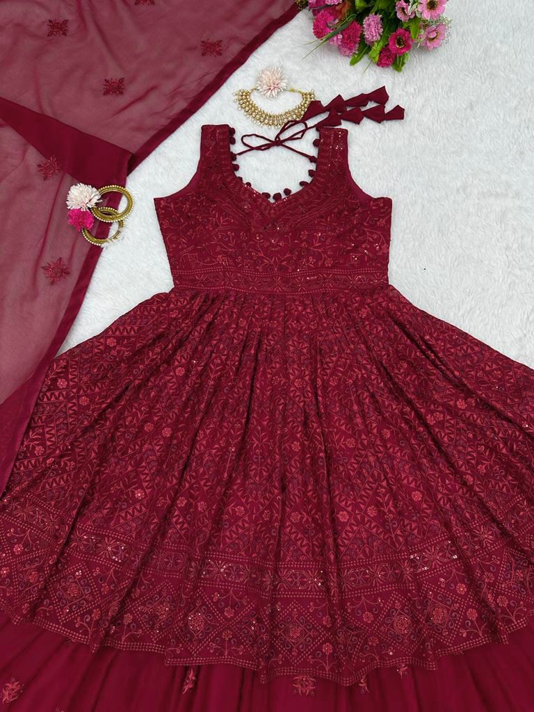 Buy Maroon Crop Top Lehenga Online at Best Price - Joshindia