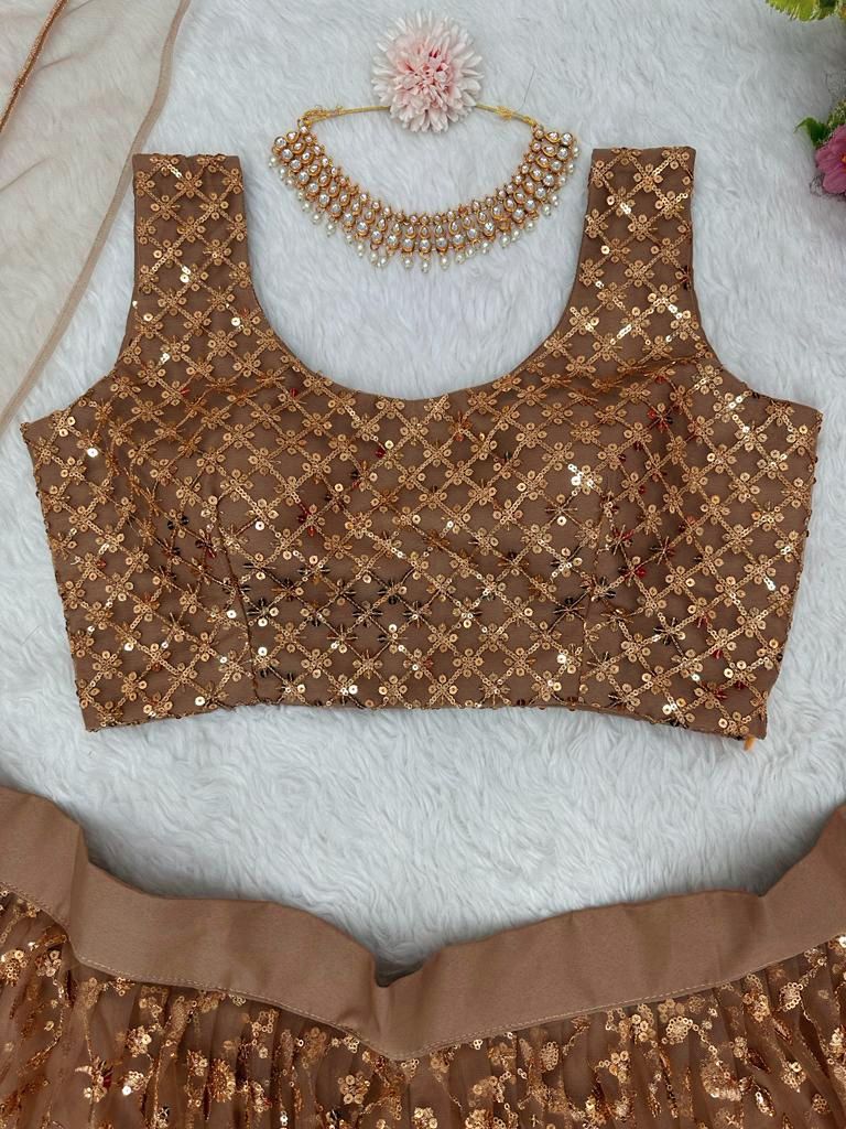 Buy Latest Brown Color Lehenga Choli Online at Best Price - Joshindia