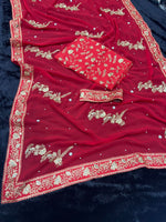 Red Saree - Buy Red Color Fashion Sarees Online - Joshindia