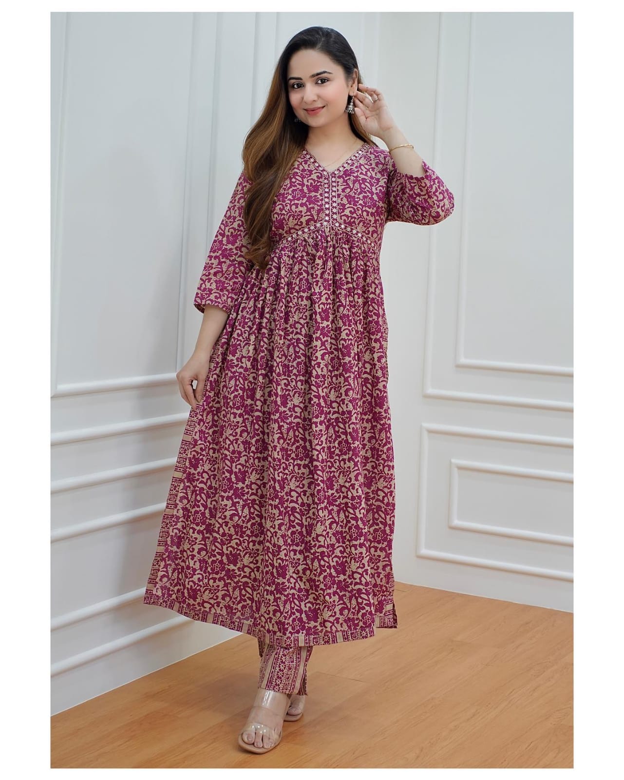 Buy Latest Indian Pink Gown dress Online Shopping For Women