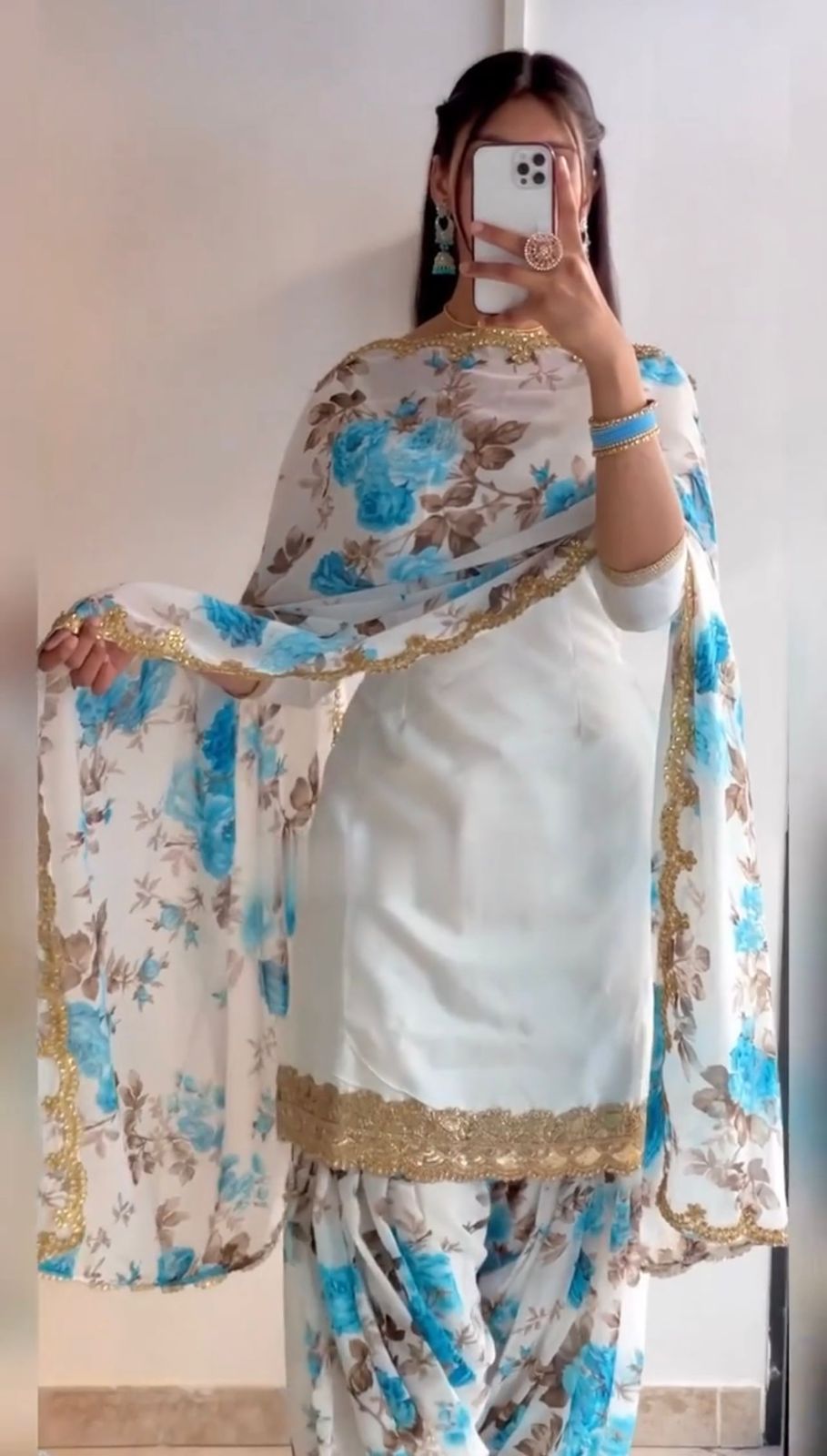Blue salwar kameez online deals