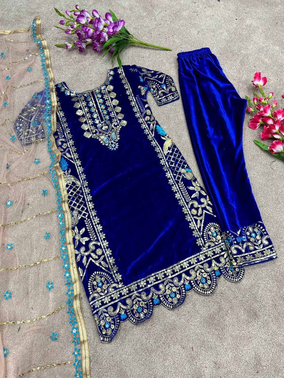 Buy Blue Salwar Suit Online in India - Joshindia