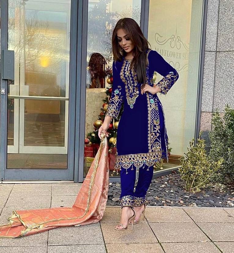 Buy Blue Salwar Suit Online in India - Joshindia