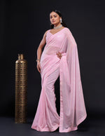 Buy Fancy Pink Saree for women Online - Joshindia