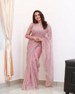Buy Pink Embroidered Saree online in India - Joshindia