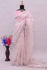 Buy Pink Embroidered Saree online in India - Joshindia