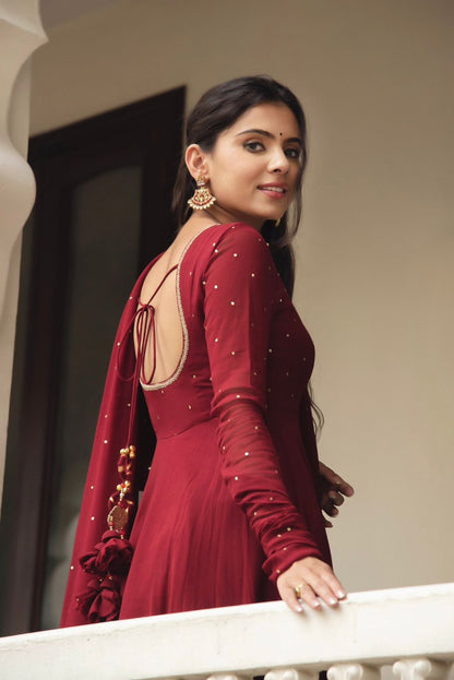 Buy Trendy Red Gown Online in India
