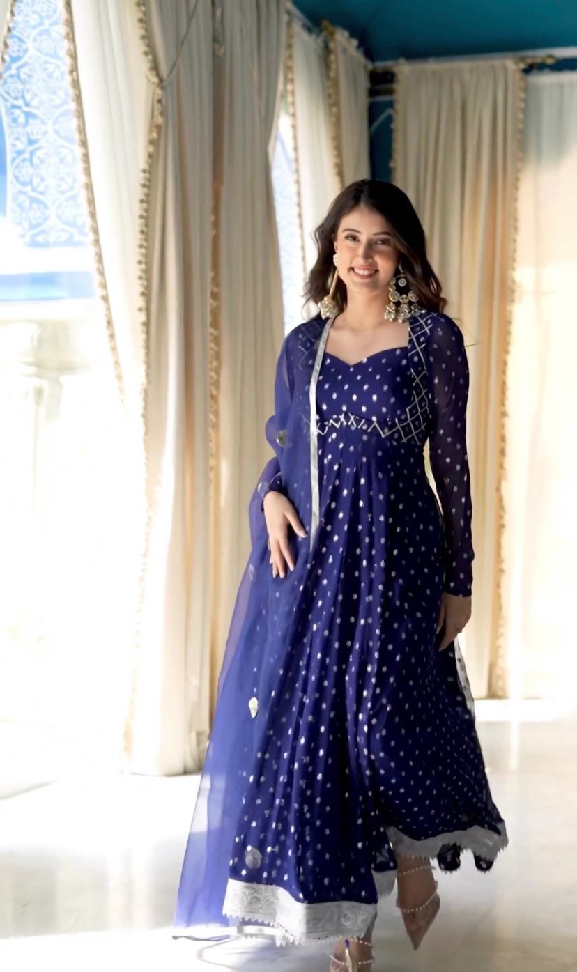 Blue Gown For Women Online - Joshindia