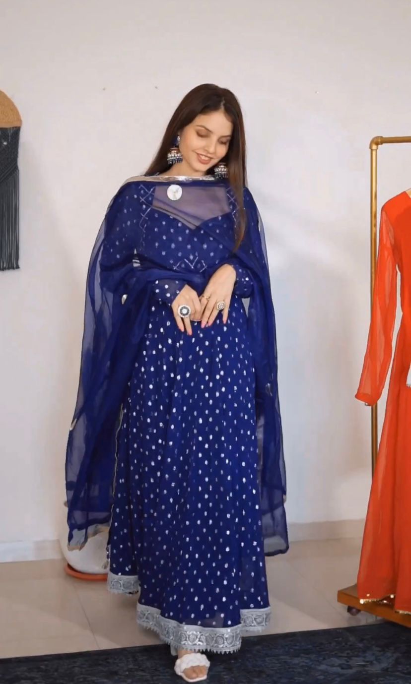 Blue Gown For Women Online - Joshindia