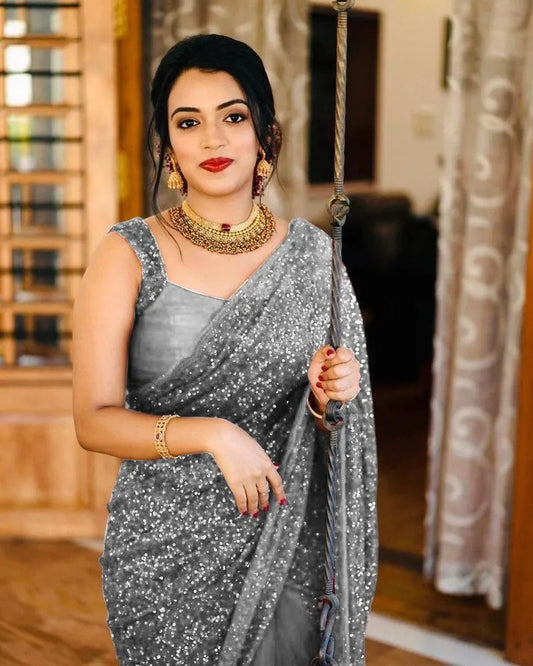 Buy Grey Sarees For women At Best Prices Online