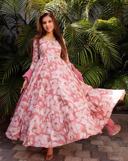 Buy Trendy Pink Gown Online in India