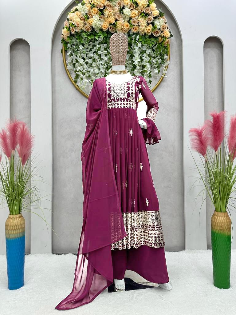 Maroon Kurtas Ethnic Sets And Bottoms - Joshindia