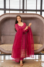 Buy Trendy Red Gown Online in India - Joshindia