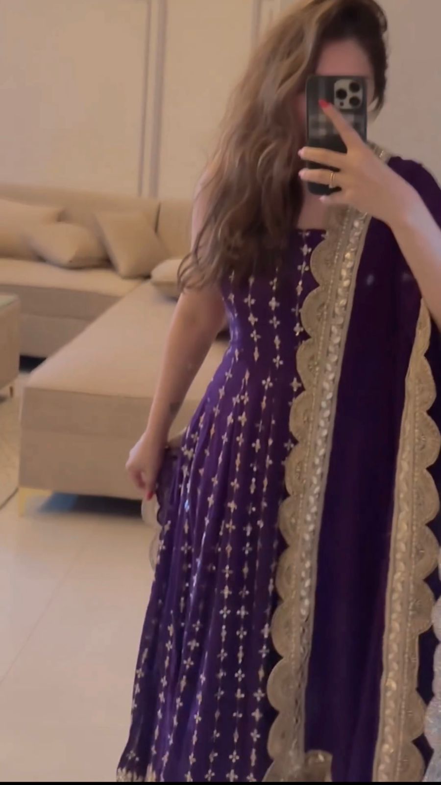 Purple gown online hot sale