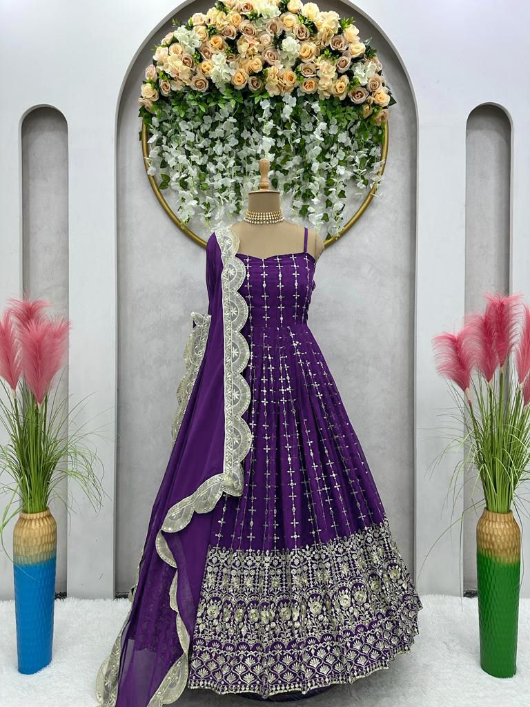 Buy Trendy Purple Gown Online in India - Joshindia