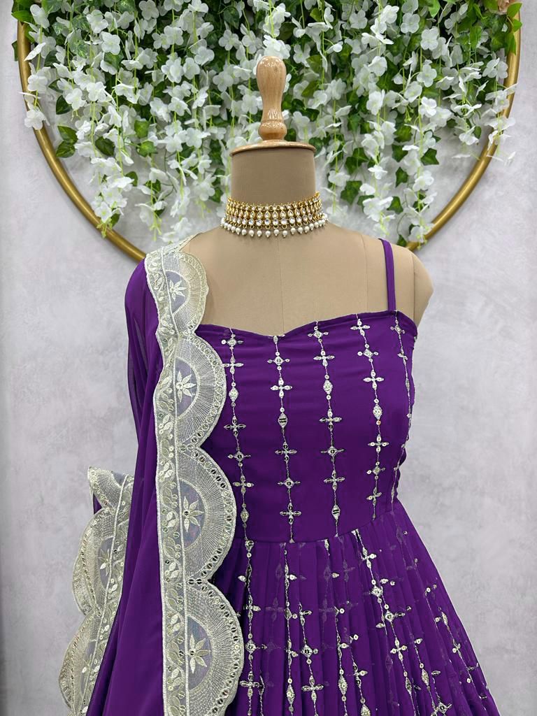 Buy Trendy Purple Gown Online in India