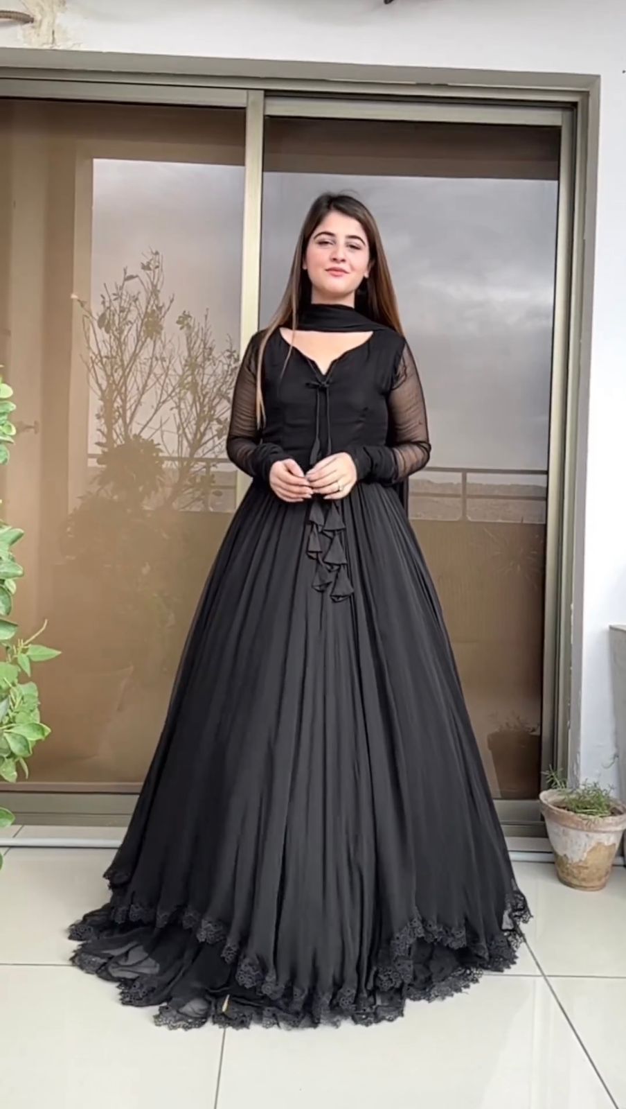 Modern Stylish Black Gown party Wear Indian Women|eid special dress 2022