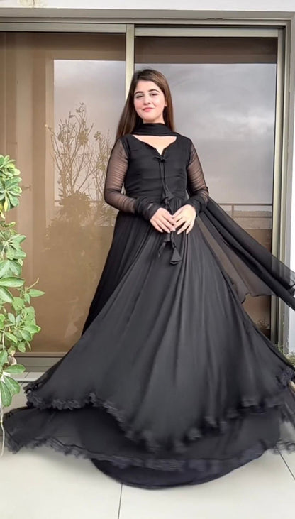 Buy Trendy Black Gown Online in India