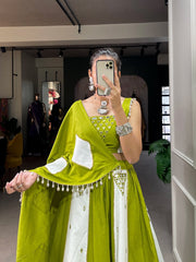Give Your Navratri Look This Irresistible Mirror Work Lehenga - Joshindia