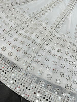 White Mirror Work Lehenga Choli - Joshindia