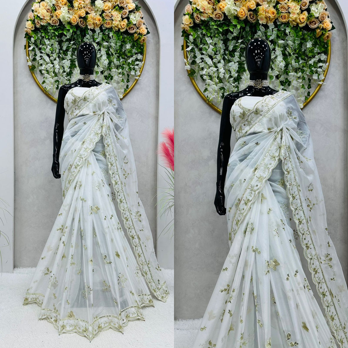 Buy Classy Designer Organza Sarees Online - Joshindia
