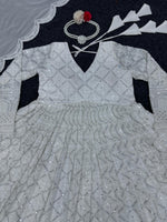 Latest Designer off White Anarkali Frock Suits Style - Joshindia