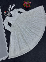 Latest Designer off White Anarkali Frock Suits Style - Joshindia