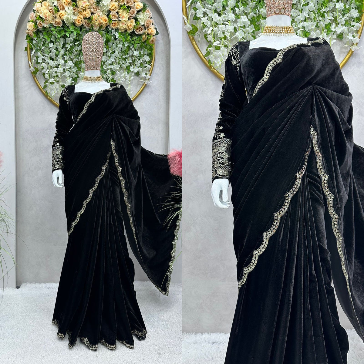 Beautiful Designer 1M Ready to Wear Saree Online - Joshindia