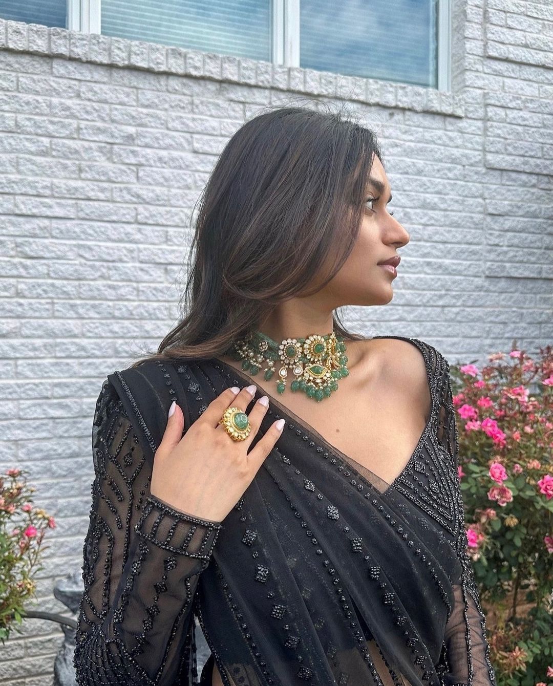 Black color beautiful Designer Soft Net Fabric Saree - Joshindia