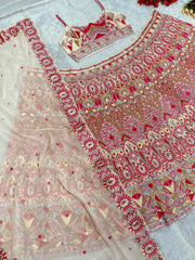 Designer Wear Heavy Faux Georgette Sequence Work  Lehenga Choli - Joshindia