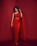 Trendy Red Color Designer Saree At Affordable Price Buy Now - Joshindia