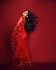 Trendy Red Color Designer Saree At Affordable Price Buy Now - Joshindia