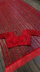 Trendy Red Color Designer Saree At Affordable Price Buy Now - Joshindia