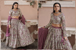 Onion Color Faux Georgette Beautiful Lehenga Design - Joshindia