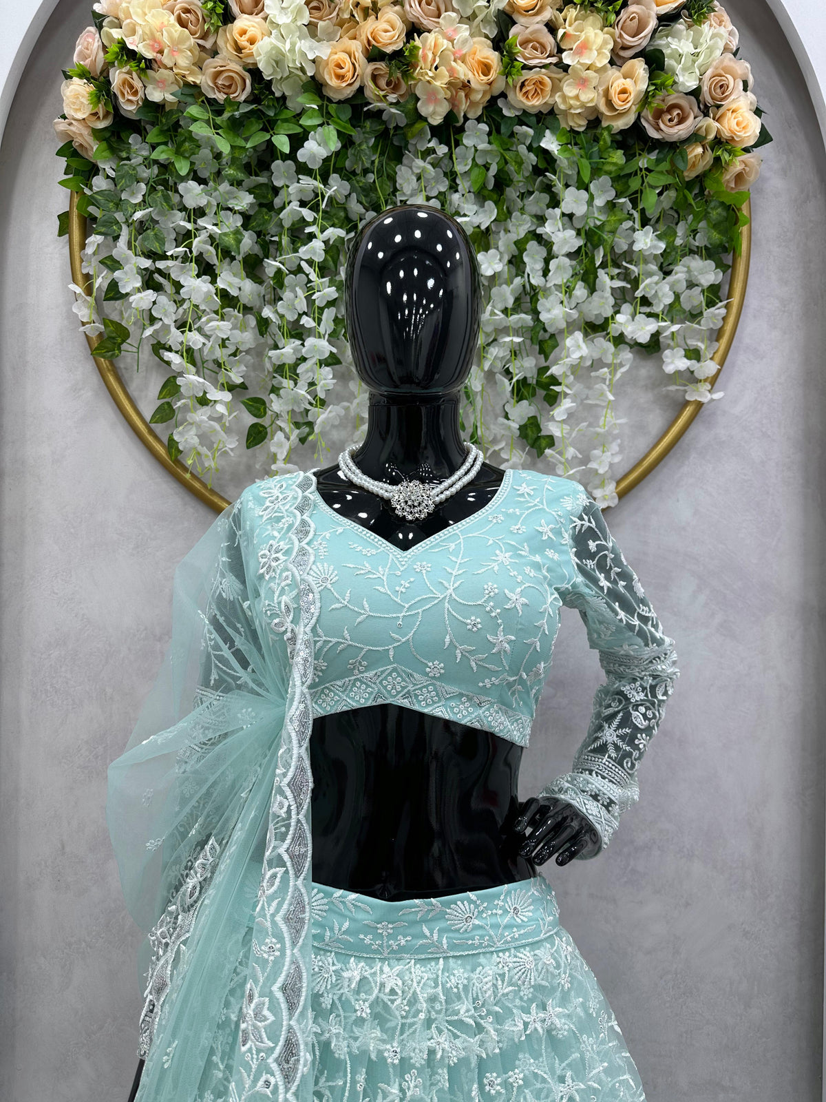 Buy Sky Blue Lehenga Choli Online at Best Price - Joshindia