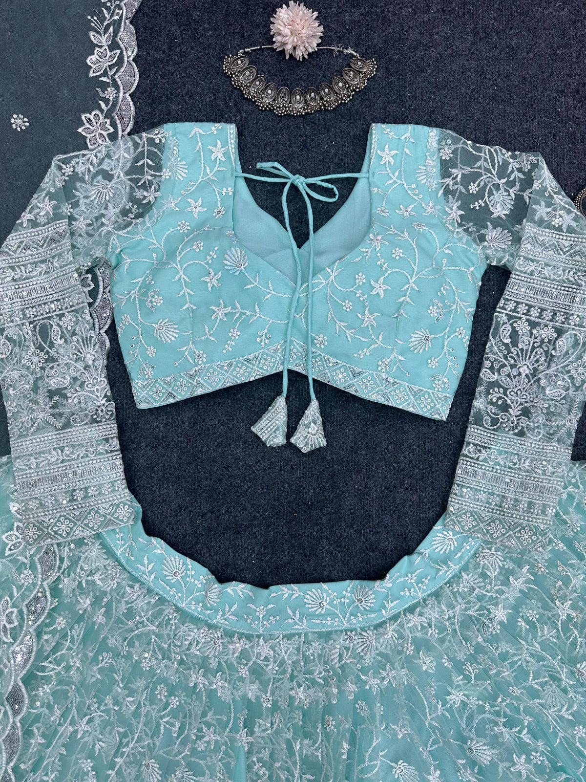 Buy Sky Blue Lehenga Choli Online at Best Price - Joshindia